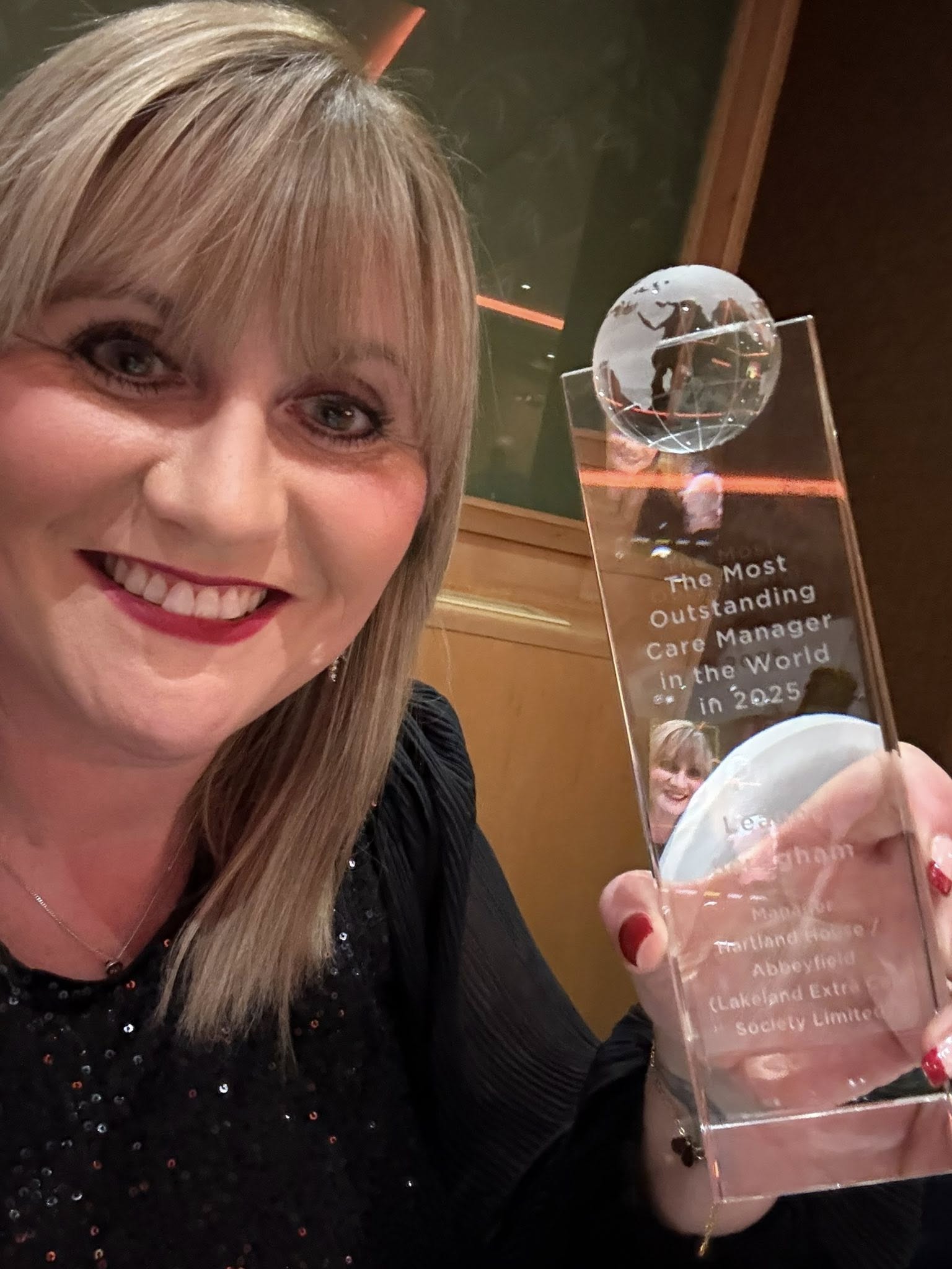 ​Hartland House Manager Leanne Scrogham Wins Global Award for Outstanding Care Leadership