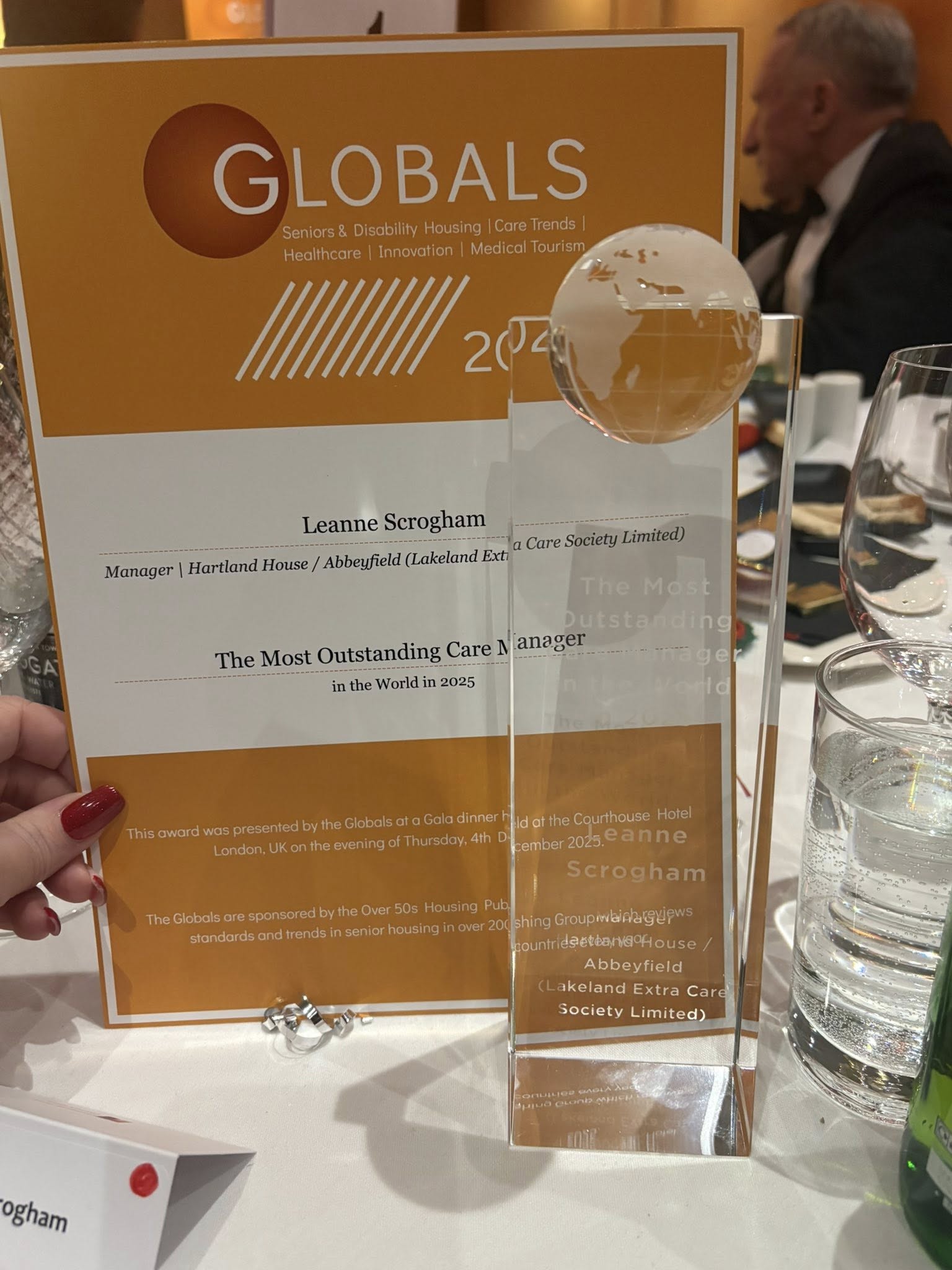 ​Hartland House Manager Leanne Scrogham Wins Global Award for Outstanding Care Leadership