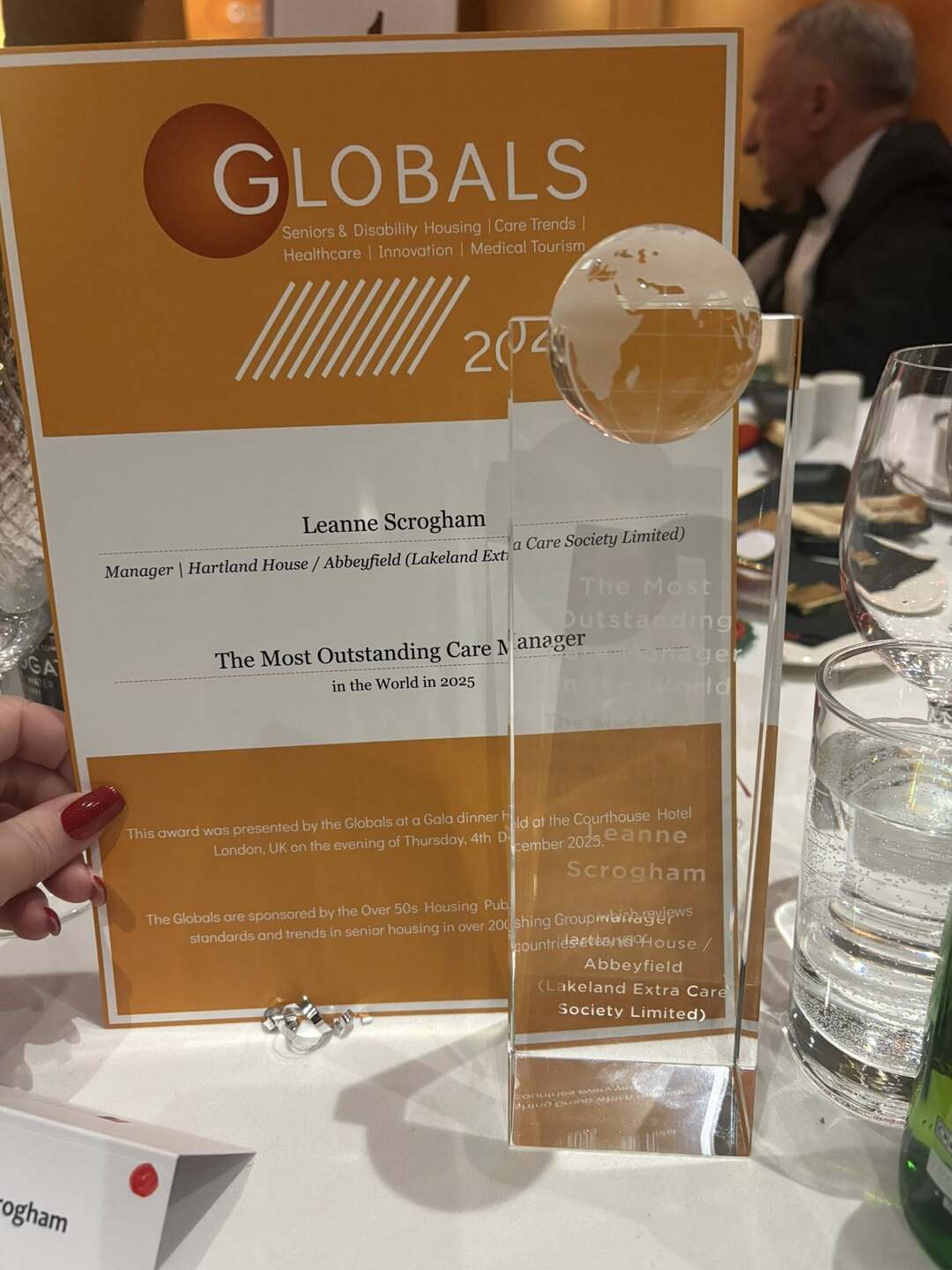 ​Hartland House Manager Leanne Scrogham Wins Global Award for Outstanding Care Leadership